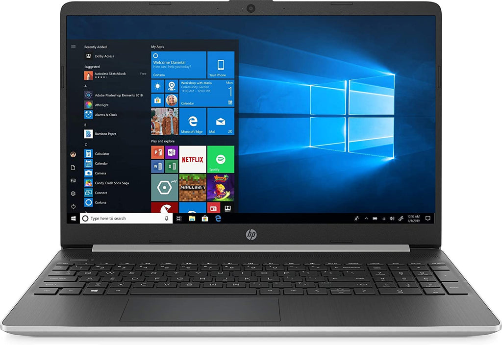 New HP 15.6" HD Touchscreen Laptop Intel Core i3-1005G1 8GB DDR4 RAM 128GB SSD HDMI Bluetooth 802.11/b/g/n/ac Windows 10 15-dy1731ms Silver